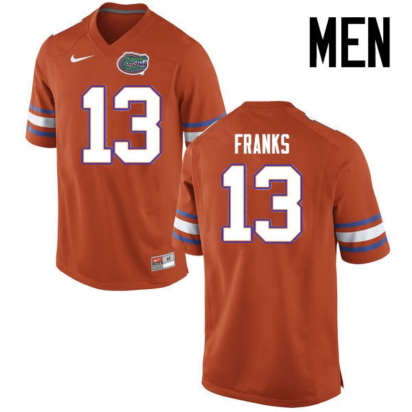 Florida Gators Men #13 Feleipe Franks College Football Jerseys Orange